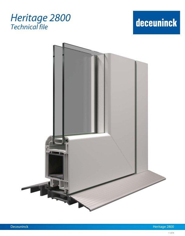 Deceuninck 2800 Technical Manual